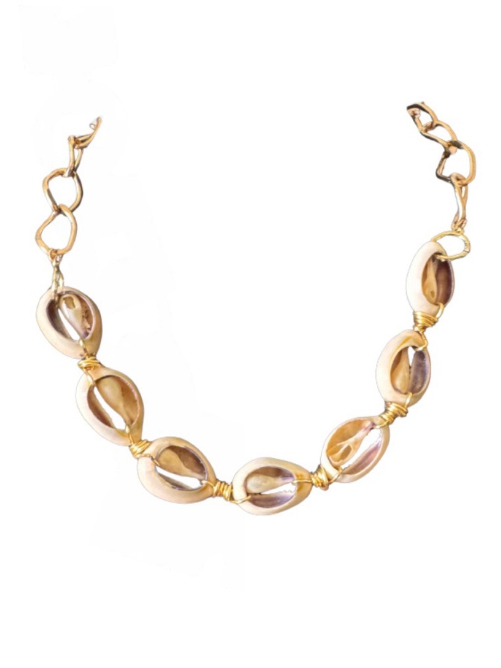 Reversible Hand Crafted Cowrie  Shell Necklace - Picture 5 of 9